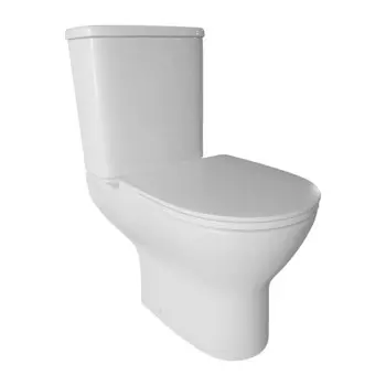 Унитаз-компакт Lavelly Fold безободковый с универсальным выпуском с сиденьем дюропласт микролифт белый (1039460)