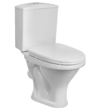 Унитаз-компакт Santeri Вест с косым выпуском с сиденьем пластик белый (1.P201.8.S00.00B.F)