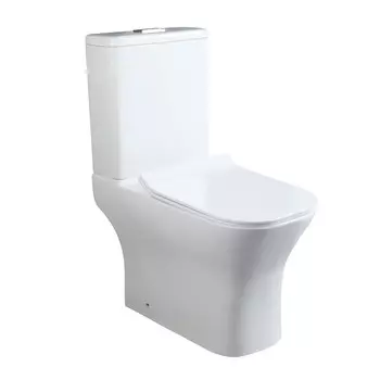 Унитаз-компакт Tokito Tatsumaki Aiko безободковый с горизонтальным выпуском с сиденьем дюропласт микролифт белый (TOK-TATSUMAKI-AISQ)