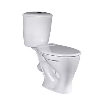 Унитаз-компакт Универсал Обь с косым выпуском с сиденьем пластик белый (4607152360462)