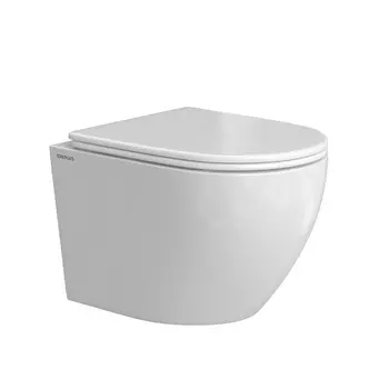 Унитаз подвесной Berges Lesk безободковый с сиденьем дюропласт микролифт (082163)