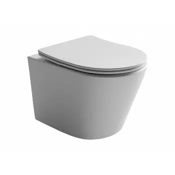 Унитаз подвесной Ceramicanova Balearica Rimless безободковый с сиденьем дюропласт микролифт (CN6000MW)