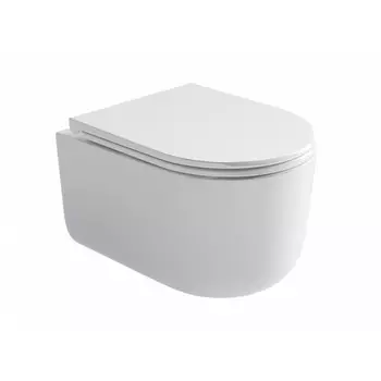 Унитаз подвесной Ceramicanova Ulma безободковый с сиденьем дюропласт микролифт смыв торнадо (CN4006T)