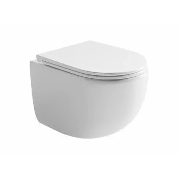 Унитаз подвесной Ceramicanova UP безободковый с сиденьем дюропласт микролифт смыв торнадо (CN4007)