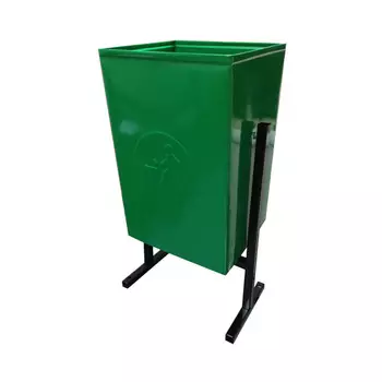 Урна мусорная уличная 25 л металлическая зеленая