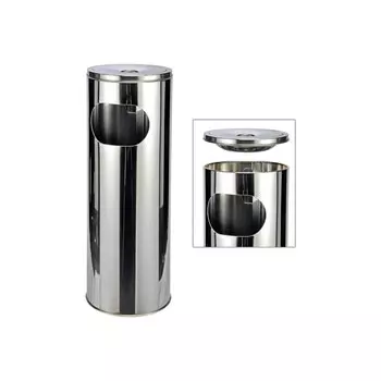 Урна-пепельница G-Teq 18 л нержавеющая сталь хром