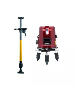 Уровень (нивелир) лазерный 3D Liner 4V, 70 м, ADA + штанга телескоп. 3,6 м