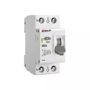 Устройство защиты от дугового пробоя EKF PROxima УЗДП 1P+N 40А 230 В на DIN-рейку (afdd-2-40-pro)