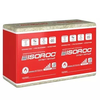 Утеплитель Isoroc Супер Теплый 50х610х1000 мм 6,1 кв.м