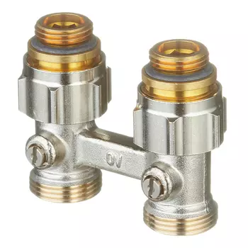 Узел нижнего подключения прямой Oventrop Multiflex F ZB (1015883) H-образный 1/2 НР(ш) х 3/4 EK для радиатора