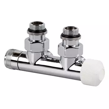 Узел нижнего подключения угловой SR Rubinetterie Tondera 1/2 НР(ш) х 3/4 НР(ш) ЕК для радиатора (0684-1500C0E0)