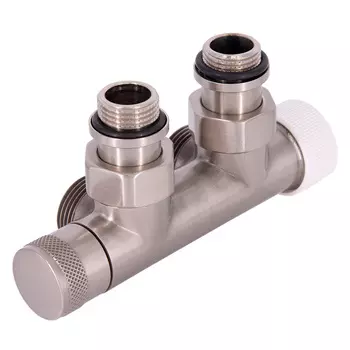 Узел нижнего подключения угловой SR Rubinetterie Tondera 1/2 НР(ш) х 3/4 НР(ш) ЕК для радиатора (0684-1500CSE0)