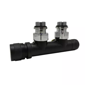 Узел нижнего подключения угловой SR Rubinetterie Tondera 1/2 НР(ш) х 3/4 НР(ш) ЕК для радиатора (0683-1500VCES)