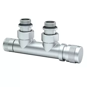 Узел нижнего подключения угловой SR Rubinetterie Tondera 1/2 НР(ш) х 3/4 НР(ш) ЕК для радиатора (0681-1500CSE0)