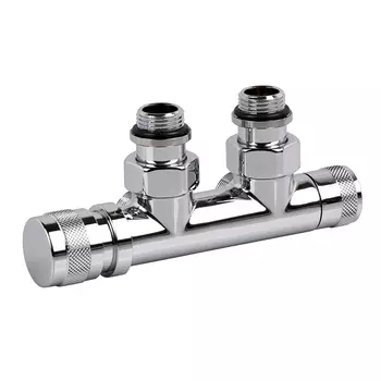 Узел нижнего подключения угловой SR Rubinetterie Tondera 1/2 НР(ш) х 3/4 НР(ш) ЕК для радиатора (0683-1500C0E0)