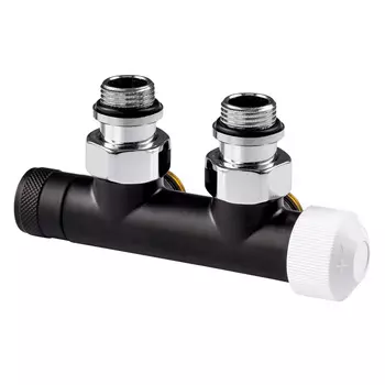 Узел нижнего подключения угловой SR Rubinetterie Tondera 1/2 НР(ш) х 3/4 НР(ш) ЕК для радиатора (0684-1500VCES)