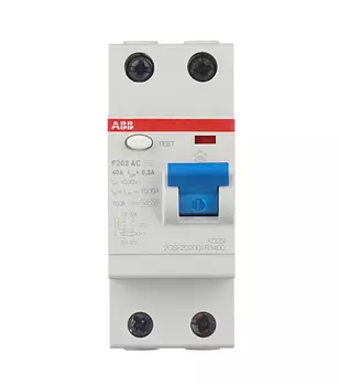 УЗО ABB S F202 40А 300 мА 2P тип АС 10 кА (2CSF202001R3400)