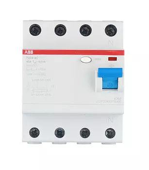 УЗО ABB S F204 40А 30 мА 4P тип АС 10 кА (2CSF204001R1400)