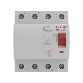 УЗО DKC Yon Max 40А 100 мА 4P тип AC 10 кА (MDL100-4P3-40-AC)