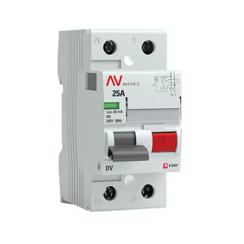 УЗО EKF Averes DV 25А 1P+N тип A 30 мА 10 кА (rccb-2-25-30-a-av)