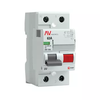 УЗО EKF Averes DV 63А 1P+N тип AC 30 мА 10 кА (rccb-2-63-30-ac-av)
