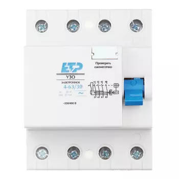 УЗО ETP DLF364 63А 3P+N тип AC 30 мА 4,5 кА компактное (18016)