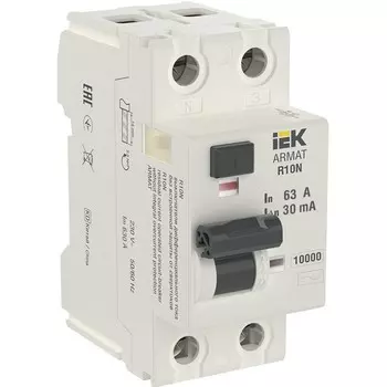 УЗО IEK Armat R10N 63А 2P тип AC 30 мА 10 кА (AR-R10N-2-063C030)