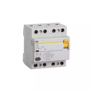 УЗО IEK ВД1-63S 40А 3P+N тип AC 300 мА 6 кА селективное (MDV12-4-040-300)