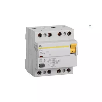 УЗО IEK ВД1-63S 63А 3P+N тип AC 300 мА 6 кА селективное (MDV12-4-063-300)