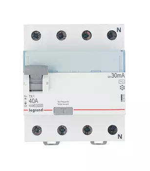 УЗО Legrand TX3 40А 30 мА 4P тип АС 10 кА (403009)