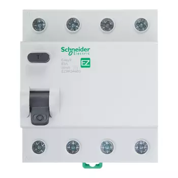 УЗО Schneider Electric Easy9 63А 3P+N тип AC 30 мА 4,5 кА (EZ9R34463)