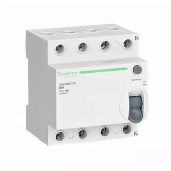УЗО Systeme Electric City9 Set 40А 4P тип AC 100 мА 6 кА (C9R56440)