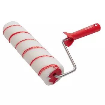 Валик полиакрил 250 мм d40 мм ворс 12 мм для водной основы с ручкой красный Color Expert