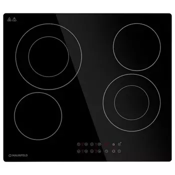 Варочная панель электрическая Maunfeld CVCE594DBK LUX 4 конфорки черная