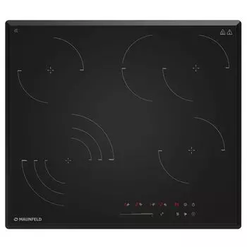 Варочная панель электрическая Maunfeld CVCE594SSMDBK LUX 4 конфорки черная