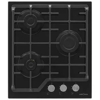 Варочная панель газовая Krona Galileo 45 3 конфорки черная