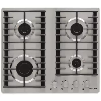 Варочная панель газовая Krona Hagel 60 IX 4 конфорки нержавеющая сталь