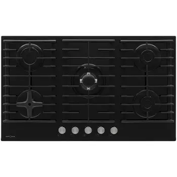 Варочная панель газовая Krona Hagel 90 BL W FC 5 конфорок черная