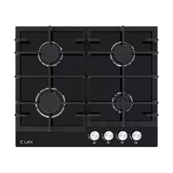 Варочная панель газовая Lex GVG 642A BBL 4 конфорки черная