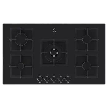 Варочная панель газовая Lex GVG 955 5 конфорок черная