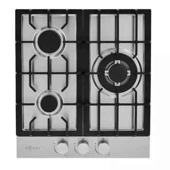 Варочная панель газовая Zugel ZGH451X 3 конфорки нержавеющая сталь