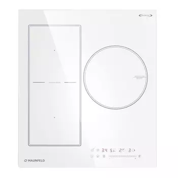 Варочная панель индукционная Maunfeld CVI453SBWH Inverter 3 конфорки белая