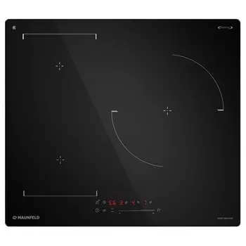 Варочная панель индукционная Maunfeld CVI593SBBK Inverter 3 конфорки черная