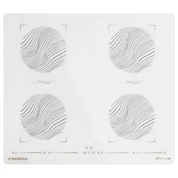 Варочная панель индукционная Maunfeld CVI594SB2WHF Inverter 4 конфорки белая