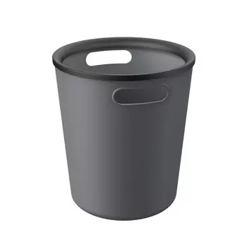 Ведро для мусора Ambient Folk 10 л пластик черный графит