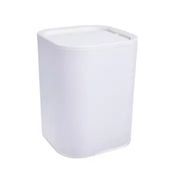 Ведро для мусора Primanova Klar с крышкой 6 л пластик белое