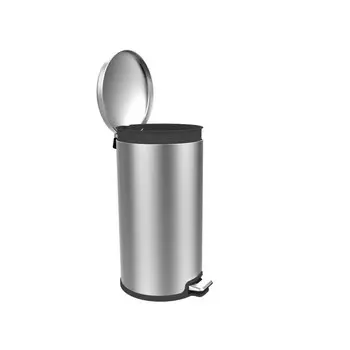 Ведро для мусора Primanova с крышкой 40 л нержавеющая сталь хром с педалью
