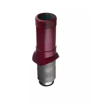 Вентиляционный выход Поливент изолированный d125х160 мм красное вино RAL 3005