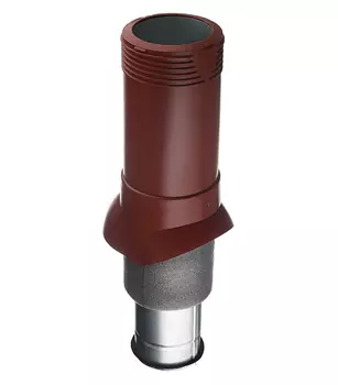 Вентиляционный выход Поливент изолированный d125х160 мм оксидно-красный RAL 3009