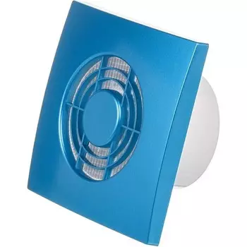 Вентилятор осевой Эвент Зефир с антимоскитной сеткой 157х157 мм d100 мм синий